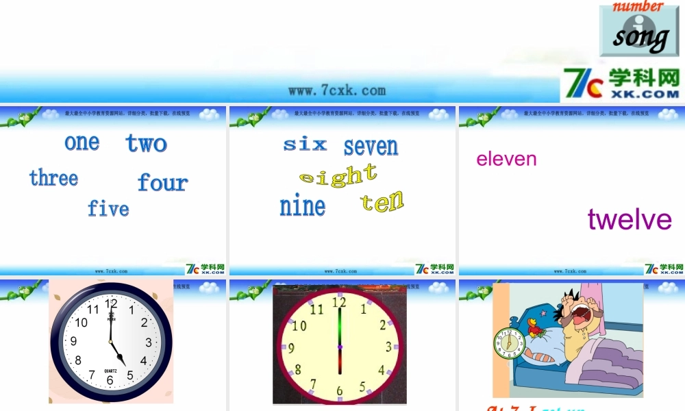 外研版（一起）二上Module 5《Unit 1 At 7, I get up》ppt课件5.ppt