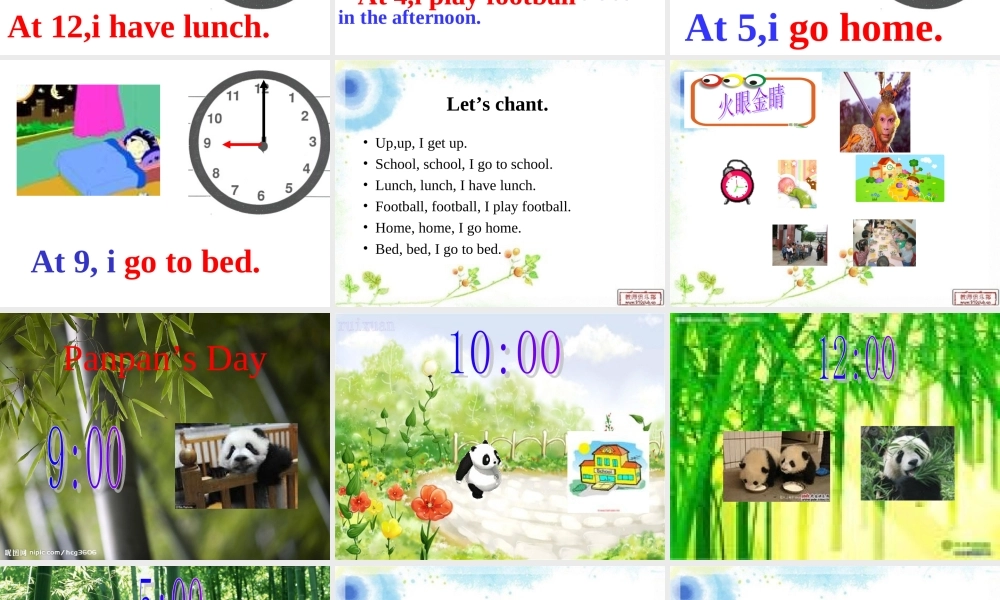外研版（一起）二上Module 5《Unit 1 At 7, I get up》ppt课件4.ppt