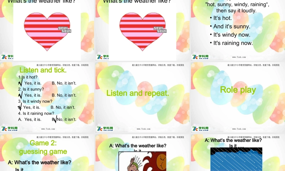 外研版（一起）二下Module 1《Unit 1 What’s the weather like》ppt课件5.ppt