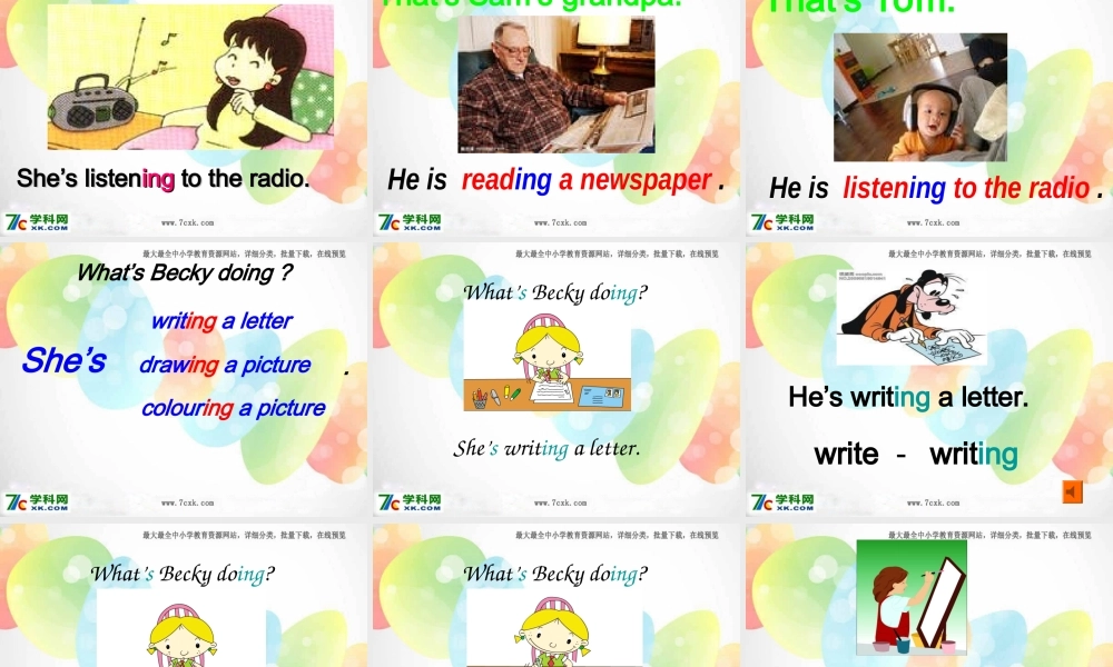 外研版（一起）二下Module 2《Unit 2 I’m drawing a picture》ppt课件4.ppt