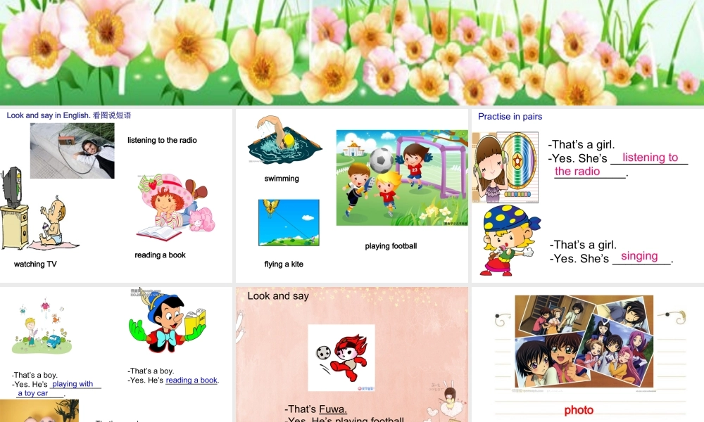 外研版（一起）二下Module 2《Unit 1 She’s listening to the radio》ppt课件2.ppt