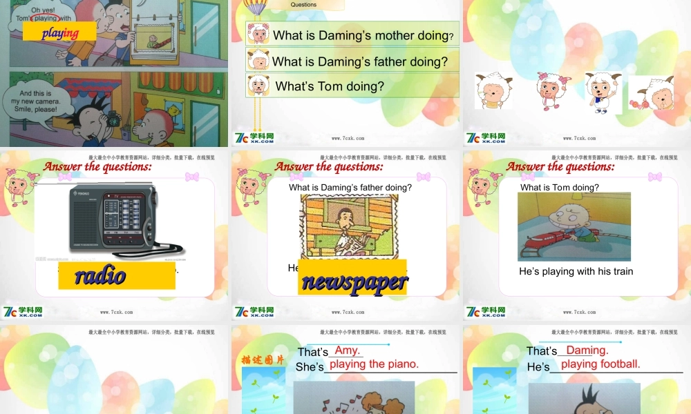 外研版（一起）二下Module 2《Unit 1 She’s listening to the radio》ppt课件1.ppt