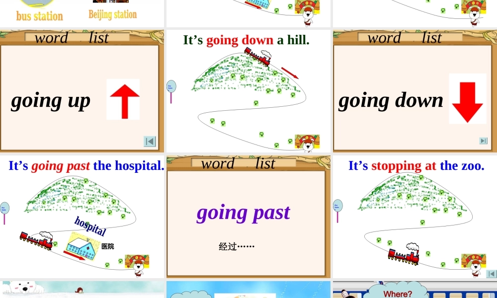 外研版（一起）二下Module 8《Unit 1 The train is going up a hill》ppt课件2.ppt