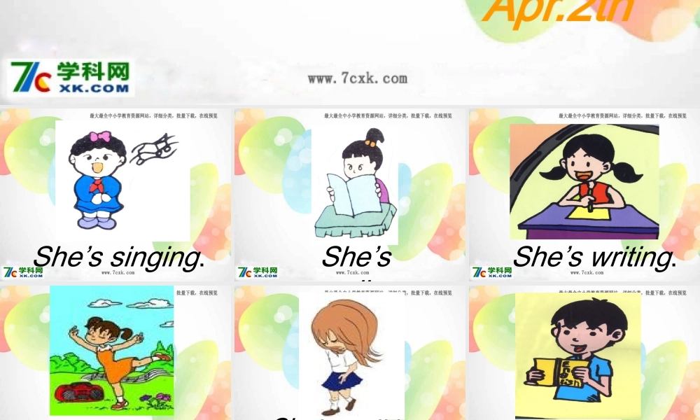 外研版（一起）二下Module 4《Unit 2 What’s he doing》ppt课件1.ppt