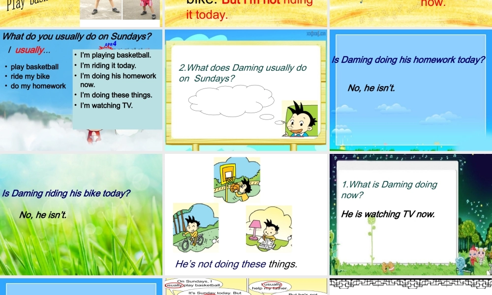 外研版（一起）二下Module 6《Unit 1 I usually play basketball》ppt课件3.ppt