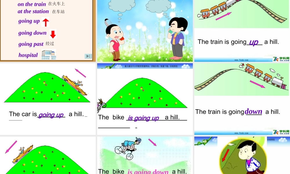 外研版（一起）二下Module 8《Unit 1 The train is going up a hill》ppt课件1.ppt