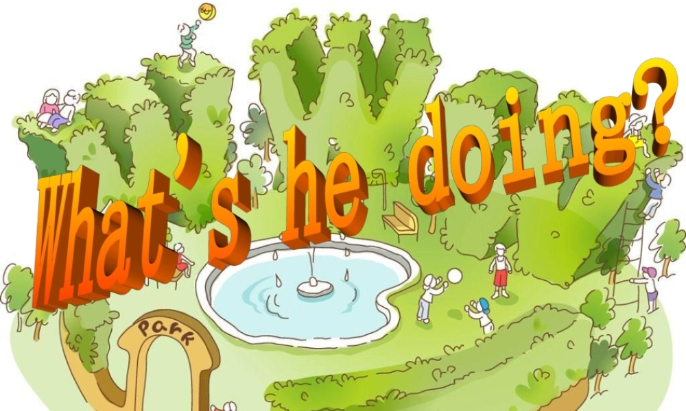 外研版（一起）二下Module 4《Unit 2 What’s he doing》ppt课件2.ppt