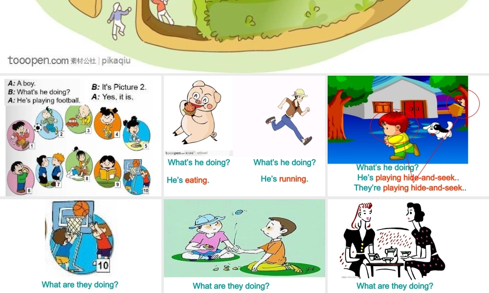 外研版（一起）二下Module 4《Unit 2 What’s he doing》ppt课件2.ppt