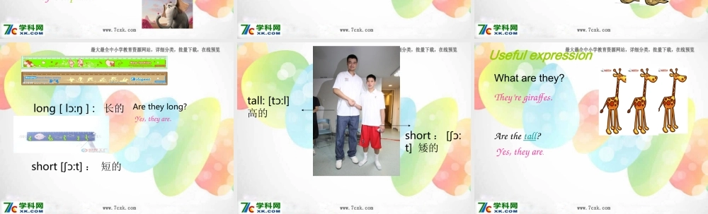 外研版（一起）一下Module 6《Unit 1 These snakes are short》ppt课件2.ppt