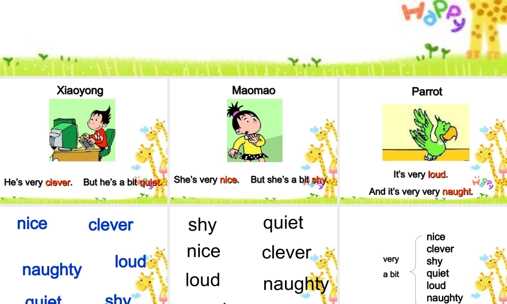 外研版一起小学英语三下《Module 1Unit 1 She’s very nice.》PPT课件 (4).ppt