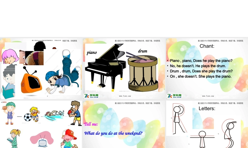 Module 8《Unit 2 Does he play the piano》ppt课件2.ppt