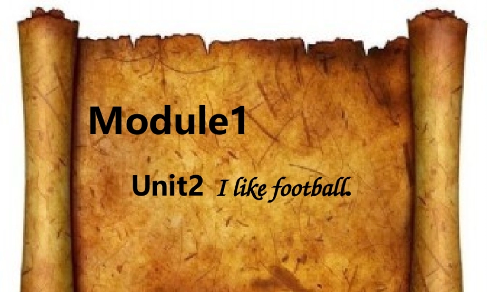 外研版（一起）二上Module 1《Unit 2 I like football》ppt课件1.ppt