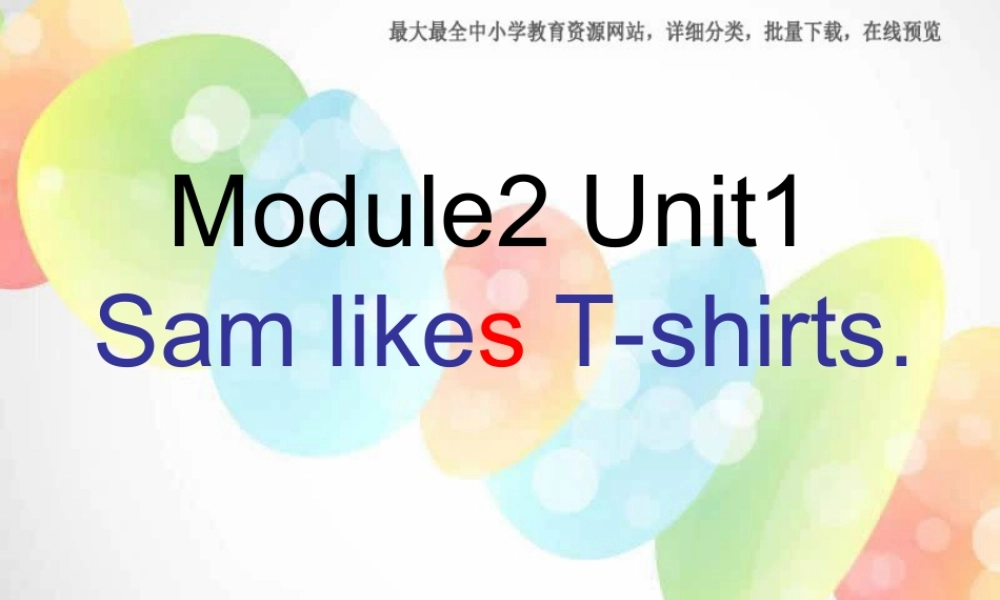 外研版（一起）二上Module 4《Unit 1 Sam like T-shirts》ppt课件3.ppt