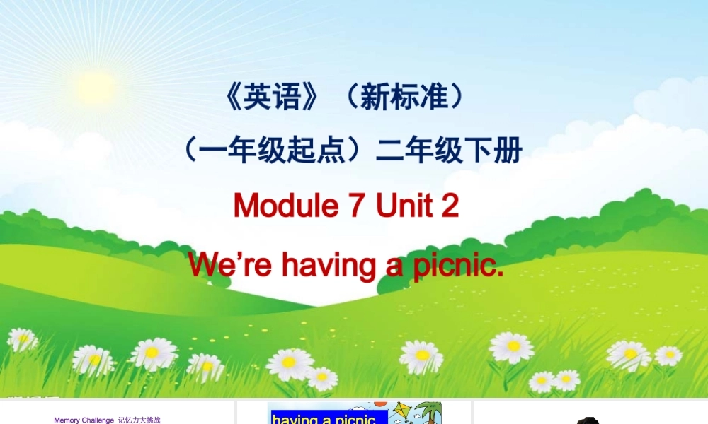 外研版（一起）二下Module 7《Unit 2 We’re having a picnic》ppt课件2.ppt