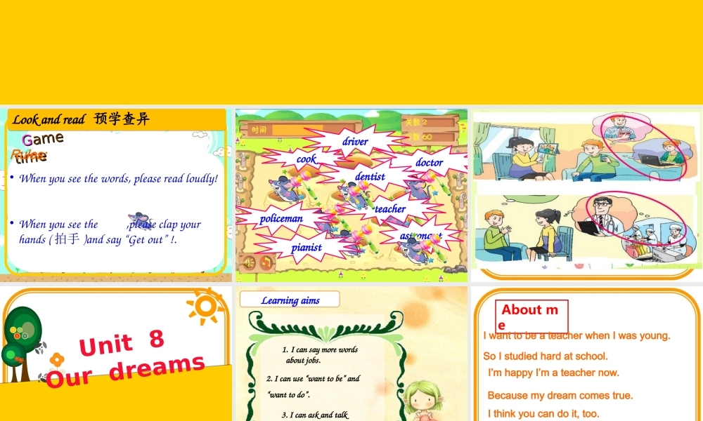 【译林版】六年级英语下册 Unit 8-Our-dreams课件.ppt