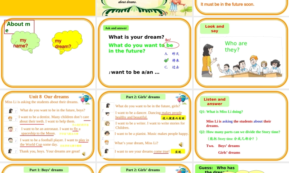 【译林版】六年级英语下册 Unit 8-Our-dreams课件.ppt