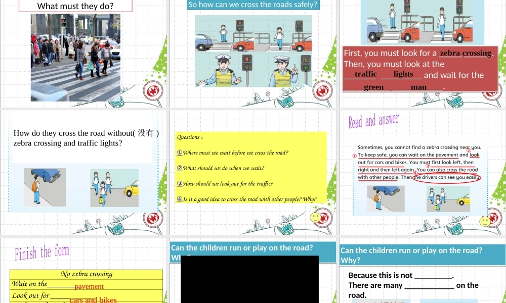 牛津译林苏教版小学英语六下《Unit 4 Road safety 》PPT课件 (2).pptx
