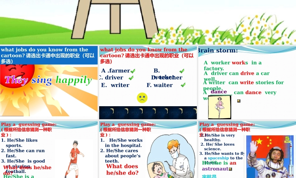 牛津译林苏教版小学英语六下《Unit 8 Our dreams 》PPT课件.pptx