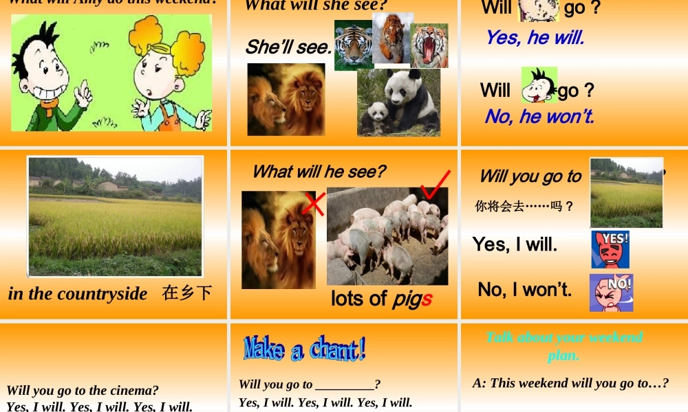 外研版一起小学英语三下《Module 3Unit 1 We'll go to the zoo.》PPT课件 (3).ppt