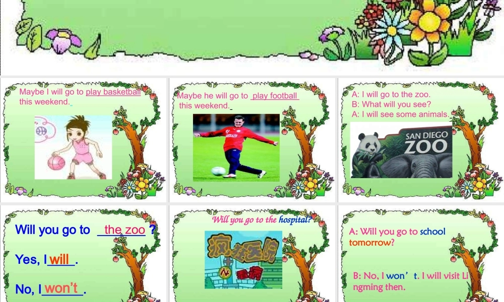 外研版一起小学英语三下《Module 3Unit 1 We'll go to the zoo.》PPT课件 (1).ppt