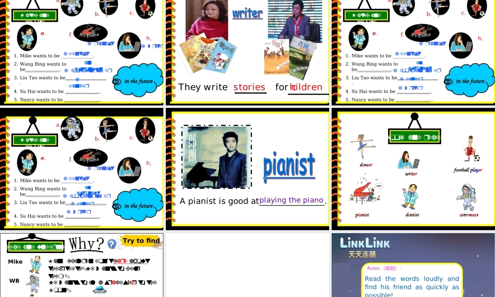 牛津译林苏教版小学英语六下《Unit 8 Our dreams 》PPT课件.ppt