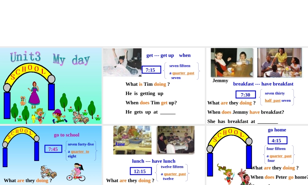 江苏译林版四年级英语下册《unit 3 my day》ppt课件4.ppt