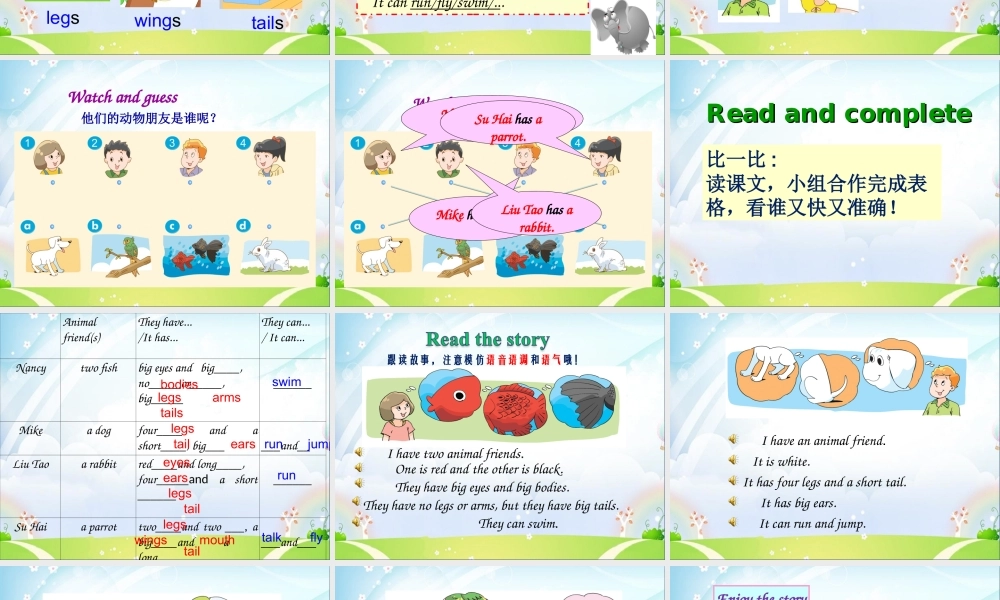 （译林版） 五年级英语上册 《Unit 3 Our animal friends》ppt课件3.ppt