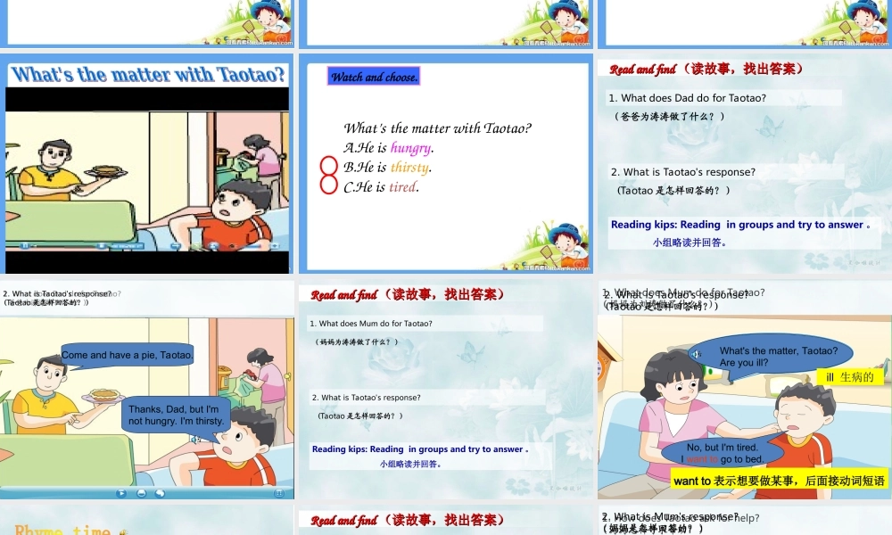 江苏译林版四年级英语下册《unit 7 what’s the matter》ppt课件4.ppt