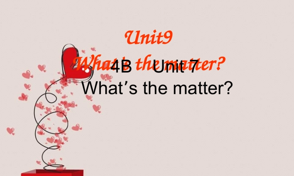 江苏译林版四年级英语下册《unit 7 what’s the matter》ppt课件3.ppt
