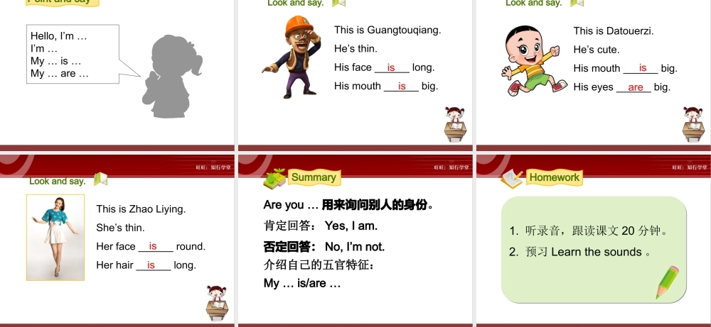 牛津上海版三上Unit 6《Me》（第2课时）ppt课件[旺旺：知行学堂].ppt