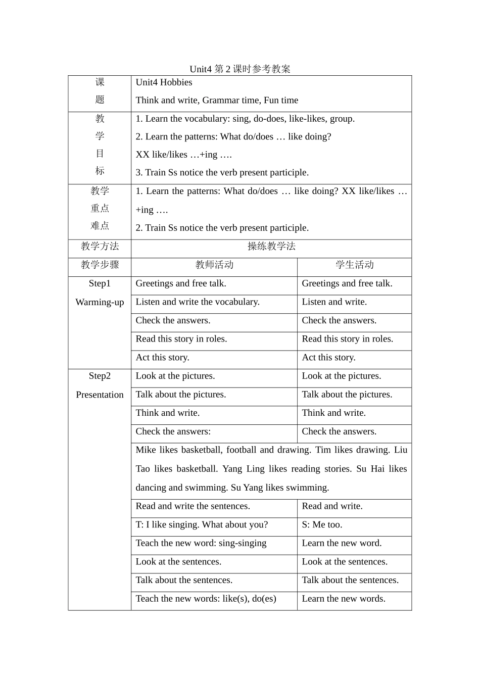 Unit4_第2课时参考教案.doc_第1页
