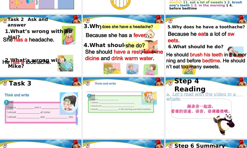 牛津译林版小学英语五下《Unit 4 Seeing the doctor》PPT课件 (3).ppt