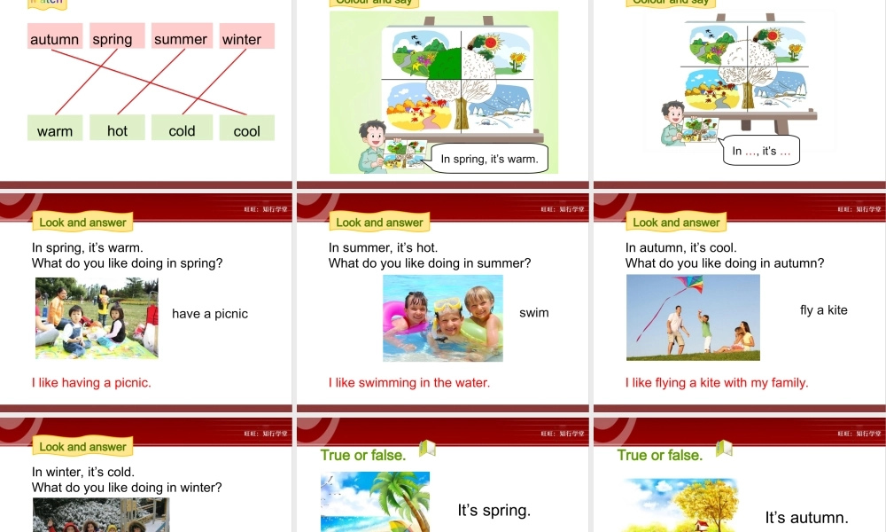 牛津上海版三上Unit 12《The four seasons》（第1课时）ppt课件[旺旺：知行学堂].ppt