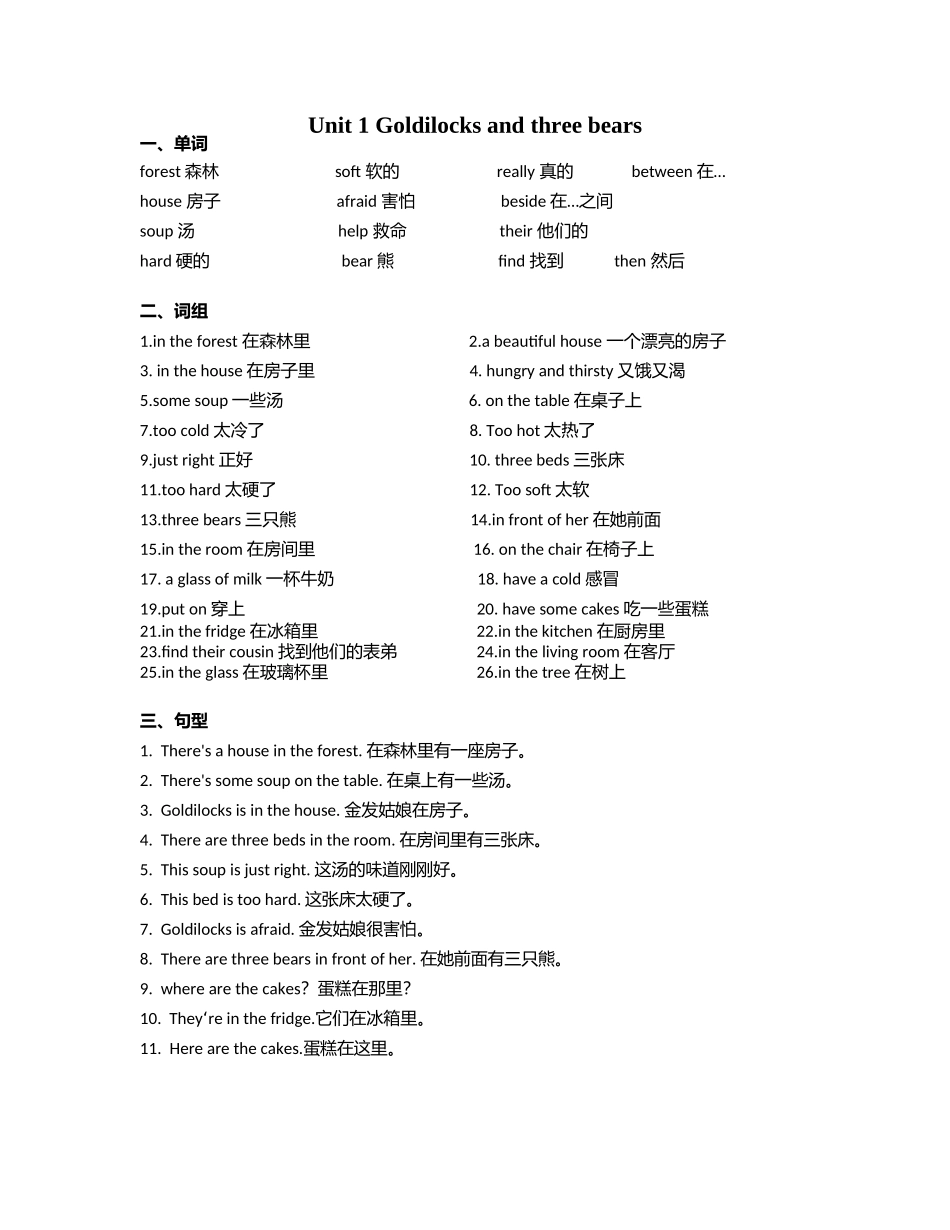 译林版五年级上 Unit1 知识点梳理.docx_第1页