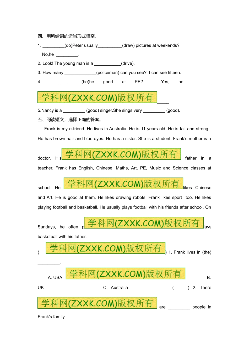 （练习）-Unit6 5Checkout time & Ticking time译林版（三起）.doc_第2页