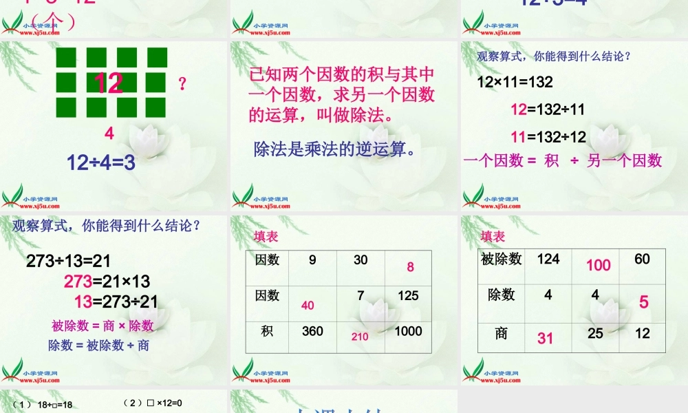 沪教小学数学四上《1.2乘法与除法》PPT课件 (1).ppt