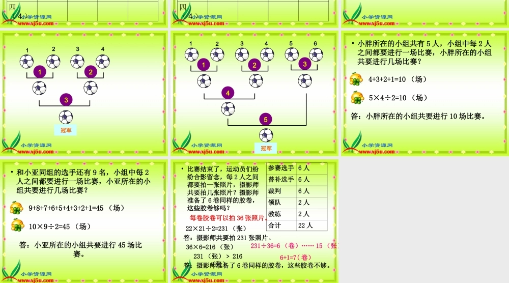 沪教小学数学四下《5.8计算比赛场次》PPT课件 (1).ppt