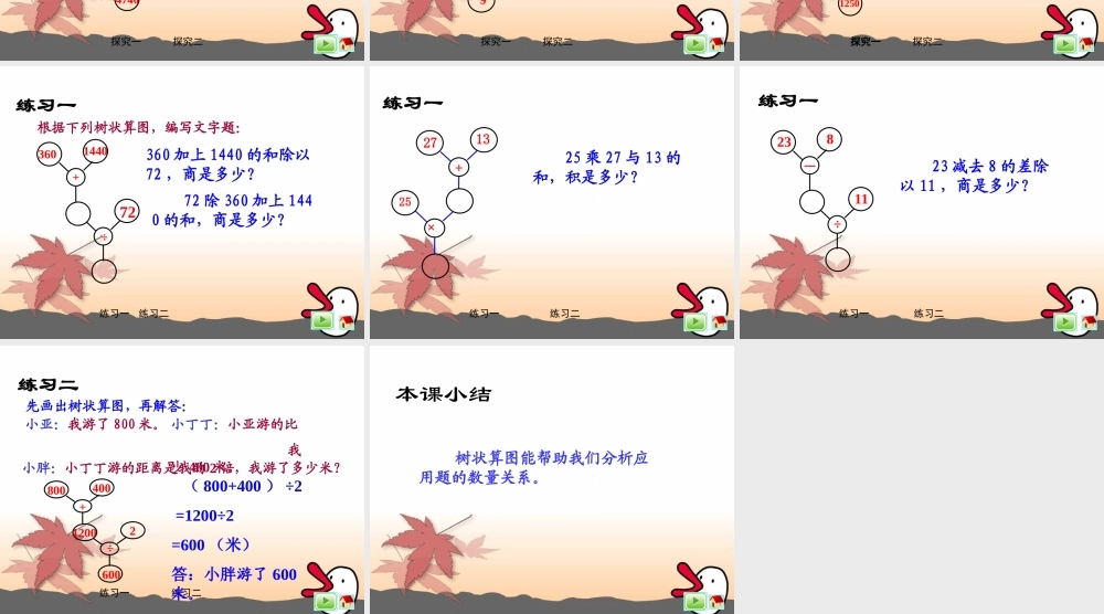 沪教小学数学四上《4.2树状算图与算法流程》PPT课件 (2).ppt