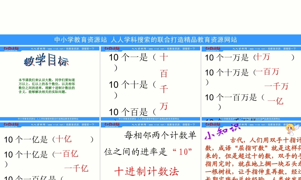 沪教小学数学四上《2.1大数的认识》PPT课件 (6).ppt