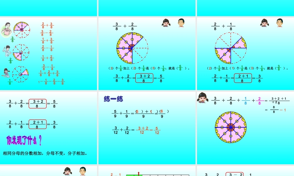 沪教小学数学四上《3.2分数的加减法计算》PPT课件.ppt