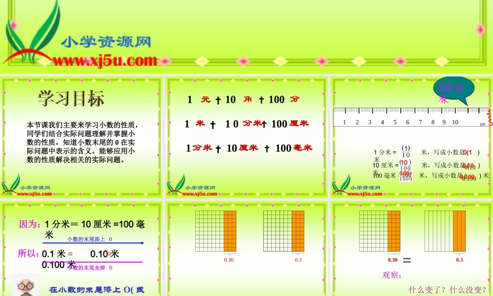沪教小学数学四下《2.4小数的性质》PPT课件 (4).ppt