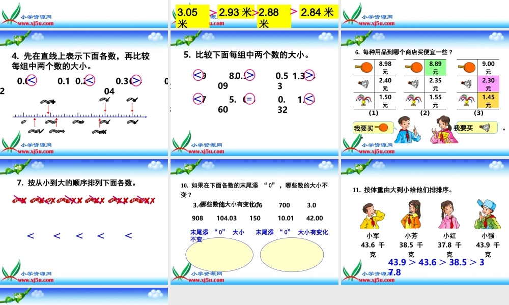 沪教小学数学四下《2.3小数的大小比较》PPT课件 (3).ppt