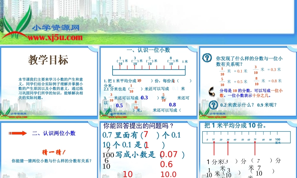 沪教小学数学四下《2.2小数的意义》PPT课件 (5).ppt