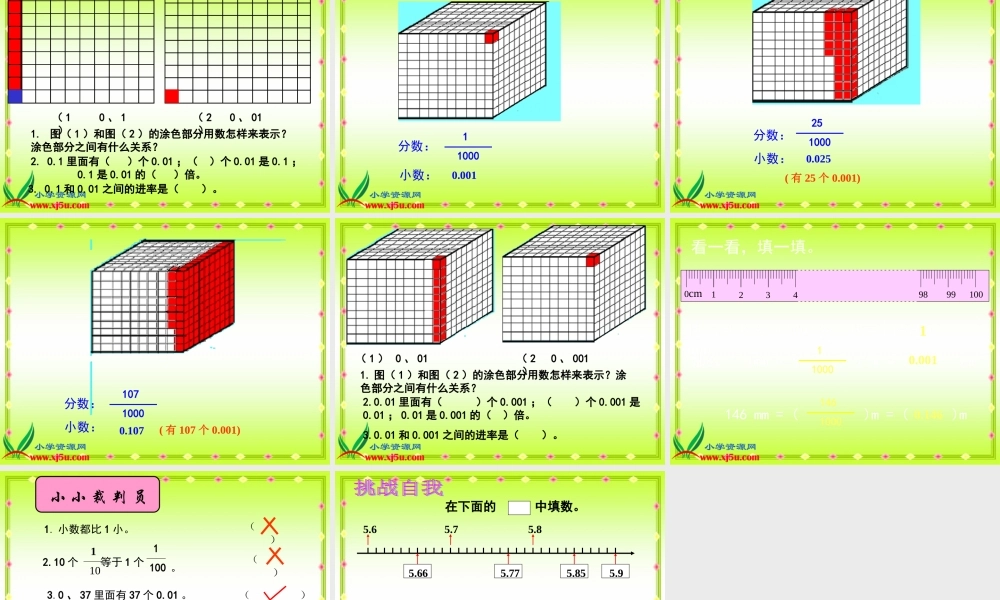 沪教小学数学四下《2.2小数的意义》PPT课件 (3).ppt