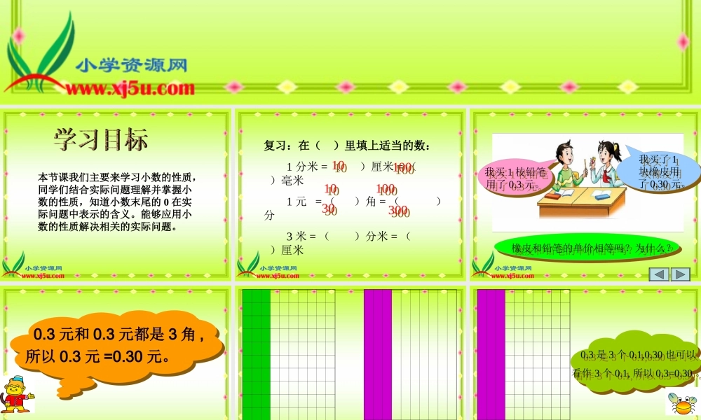 沪教小学数学四下《2.4小数的性质》PPT课件 (3).ppt