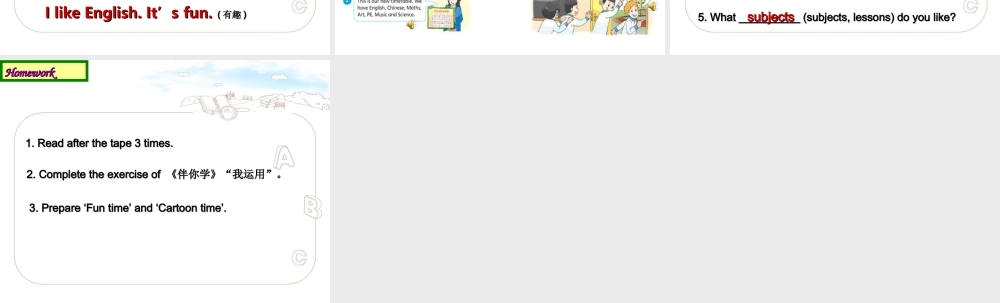 Unit Our school subject.ppt