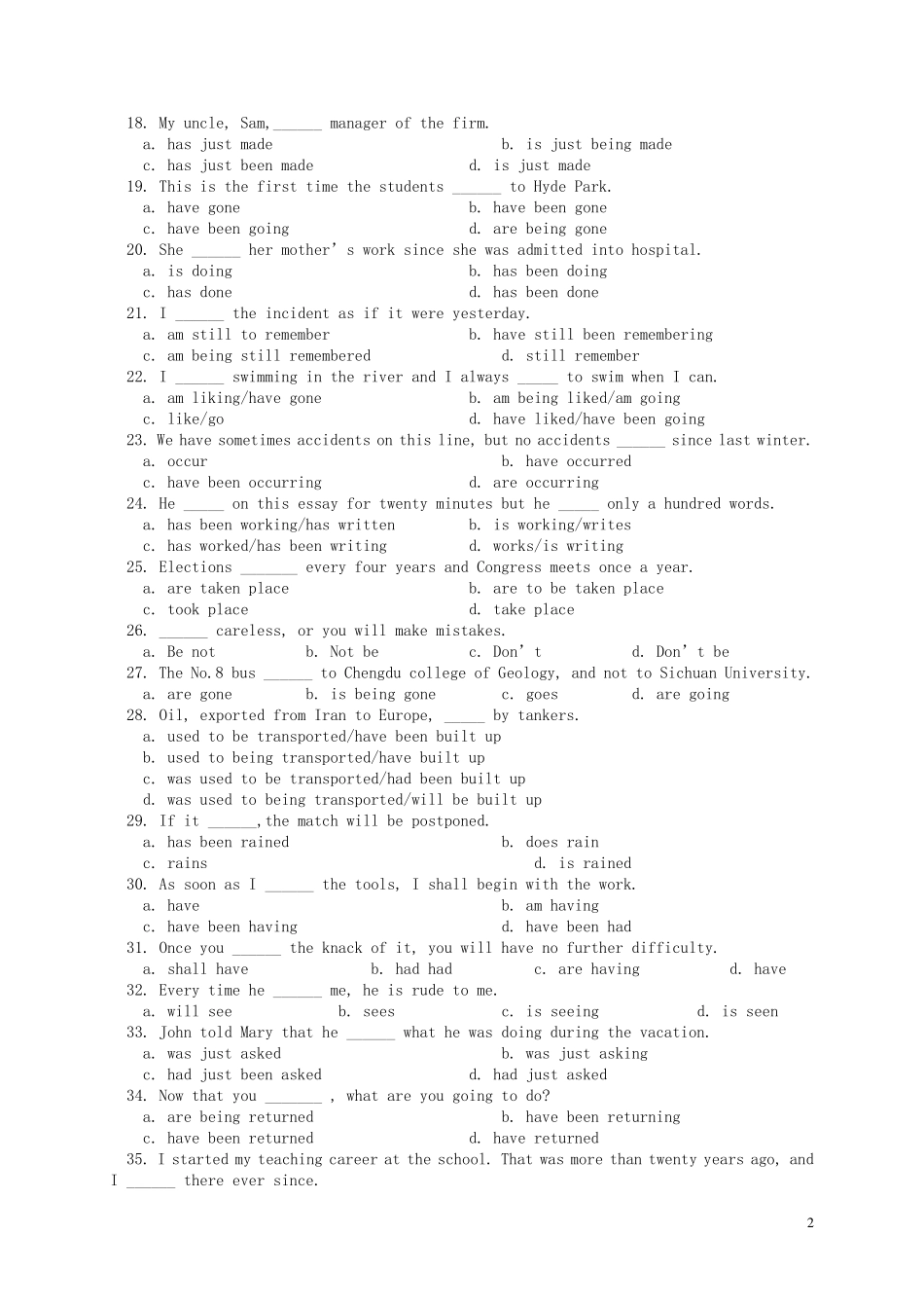 外研版(一起)英语六下 Module 5 Unit 2 练习题 试题.pdf_第2页