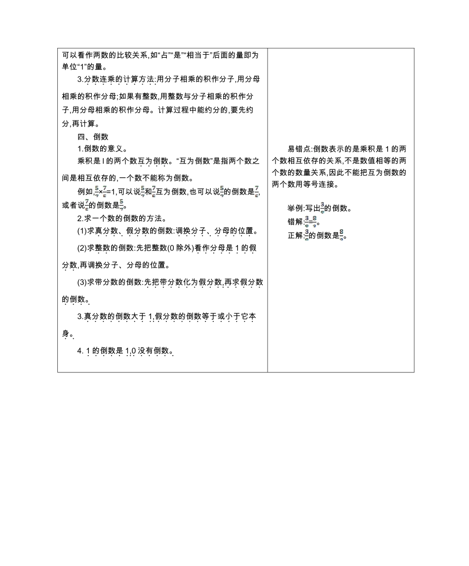 六年级上册数学北京课改版知识要点.pdf_第2页