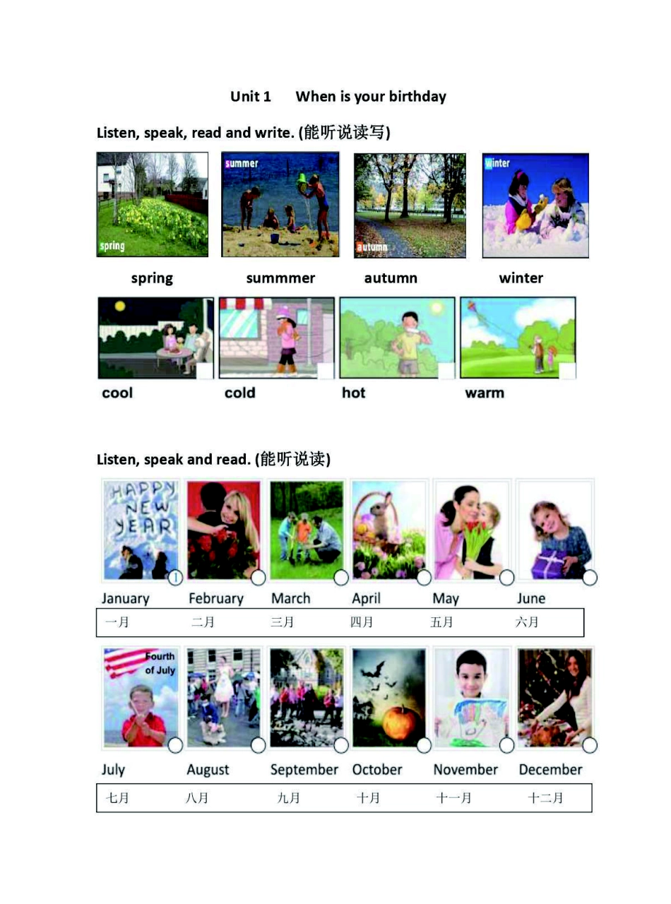 四年级上册英语Join in知识要点汇总.pdf_第1页