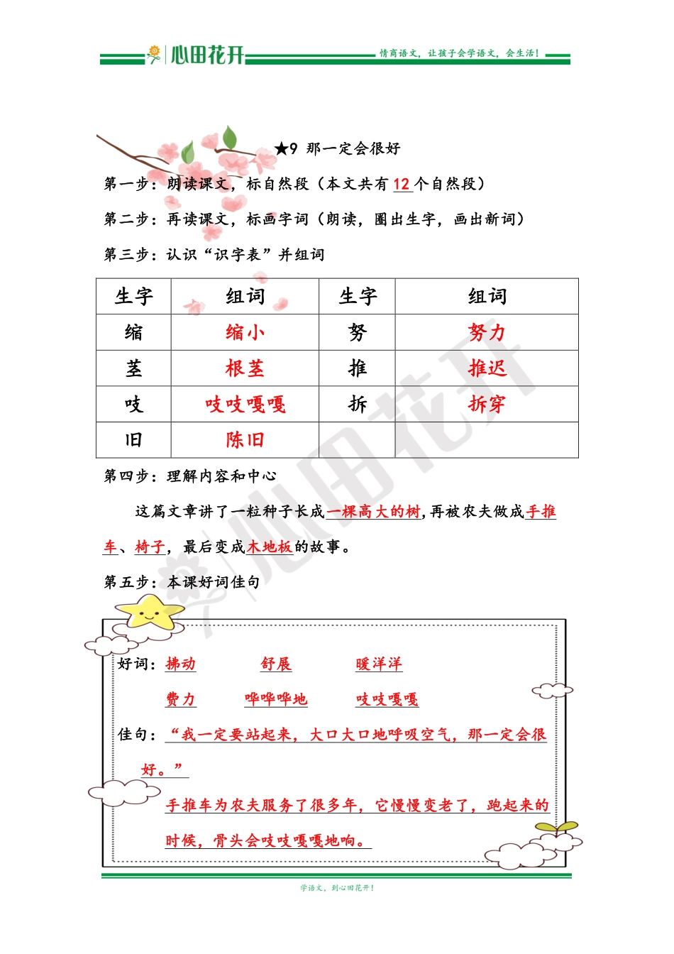 【语文基本功训练营】—三年级上册校内知识周周练第3单元预习解析（部编版）.pdf_第3页